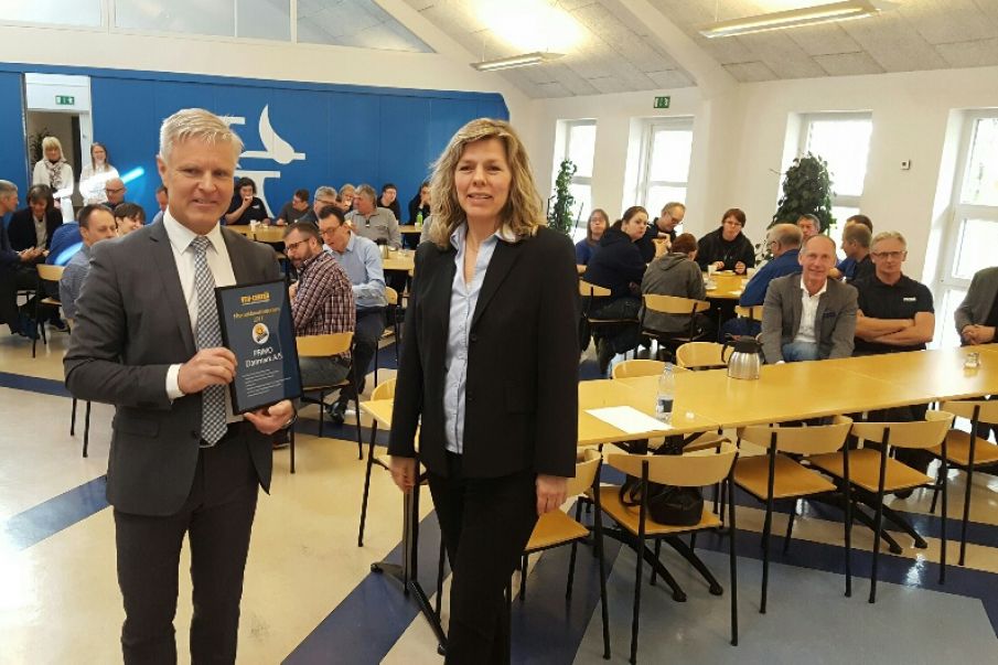 Indslag: Primo i Tistrup modtog i dag efteruddannelses-prisen